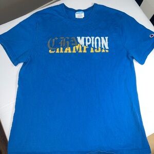 Champion Men’s X-Large T-shirt Vintage Blue Graphic